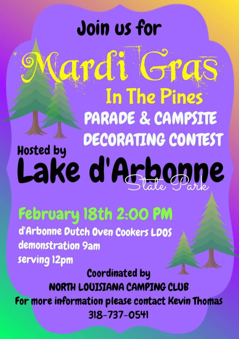 mardi gras in the pines - lake darbonne