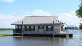 Over-the-water cabins at Bayou Segnette State park