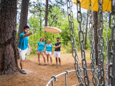 DIsc golf at Sam Houston Jones State Park
