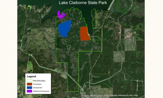 Aerial map image of Lake Claiborne State Park