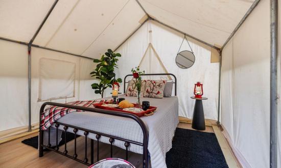 interior view of glamping campsite by Nestled